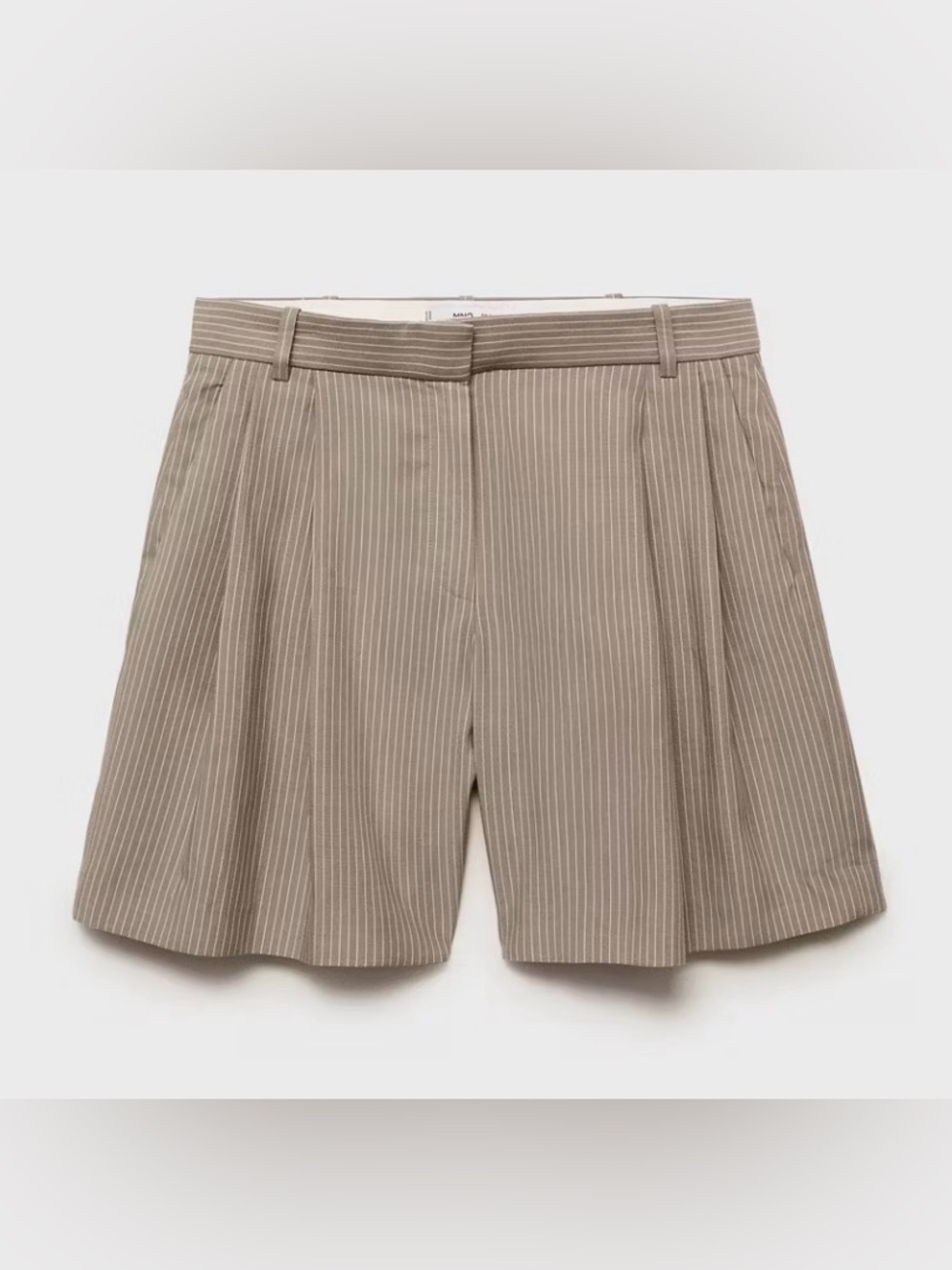 Mango Stiped Suit Bermuda Shorts | color: dark grey | size: 8